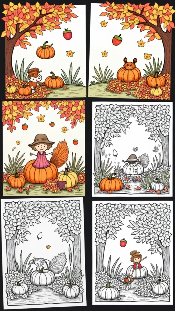 coloriages d’automne amusants